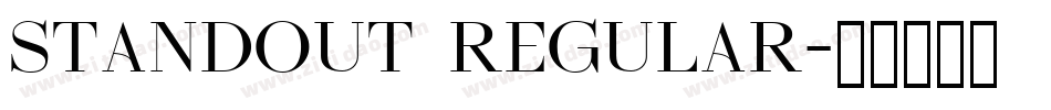 Standout Regular字体转换